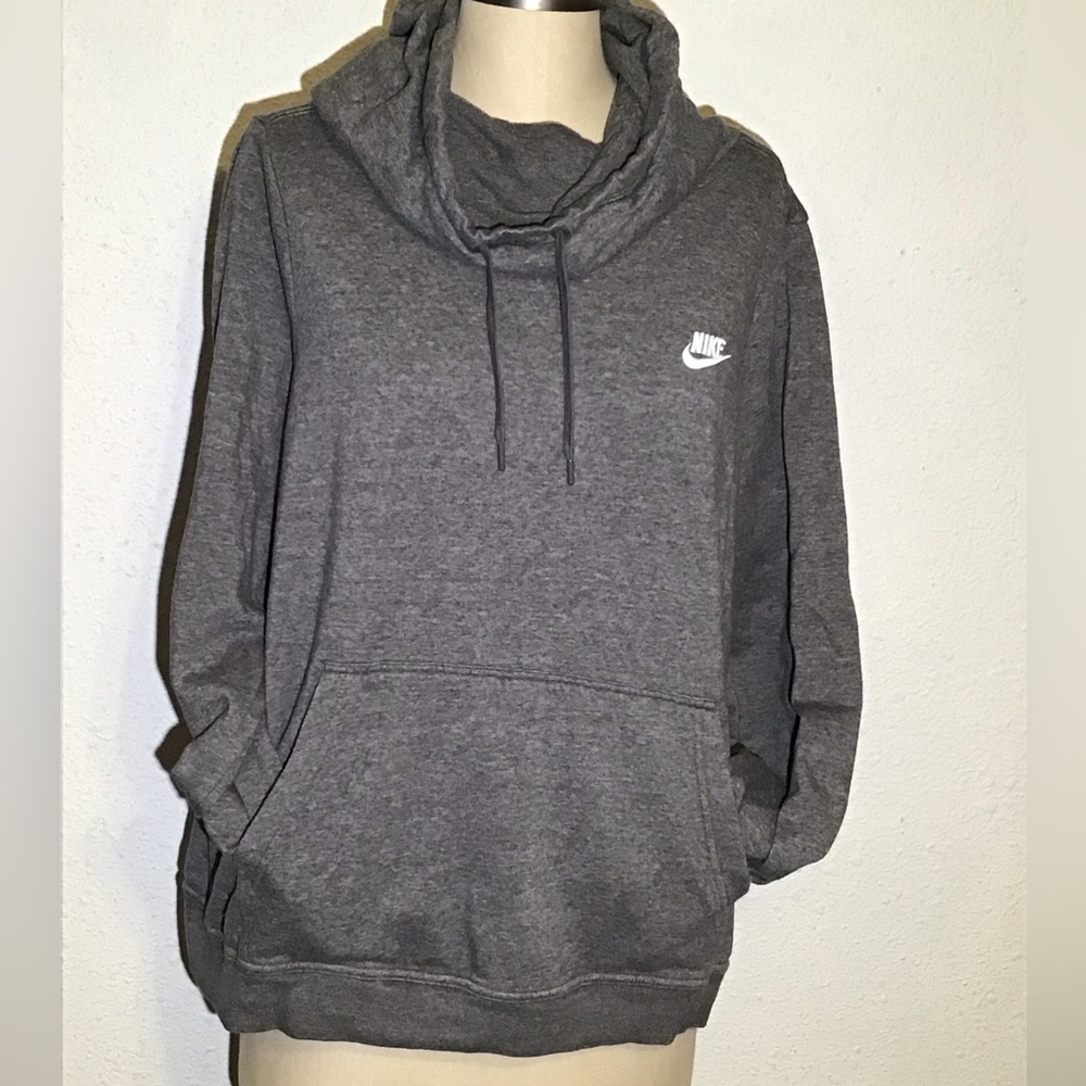 Nike charcoal funnel neck hoodie size 1X
